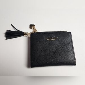 Forever Sunny Black Card Holder Wallet Tassel Slim Accessory Women's  New 647